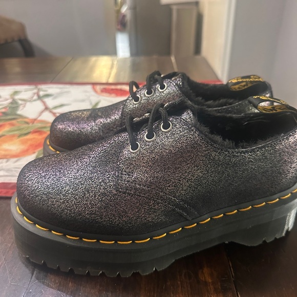Dr. Martens Black Fur-Lined Footwear - Picture 2 of 6